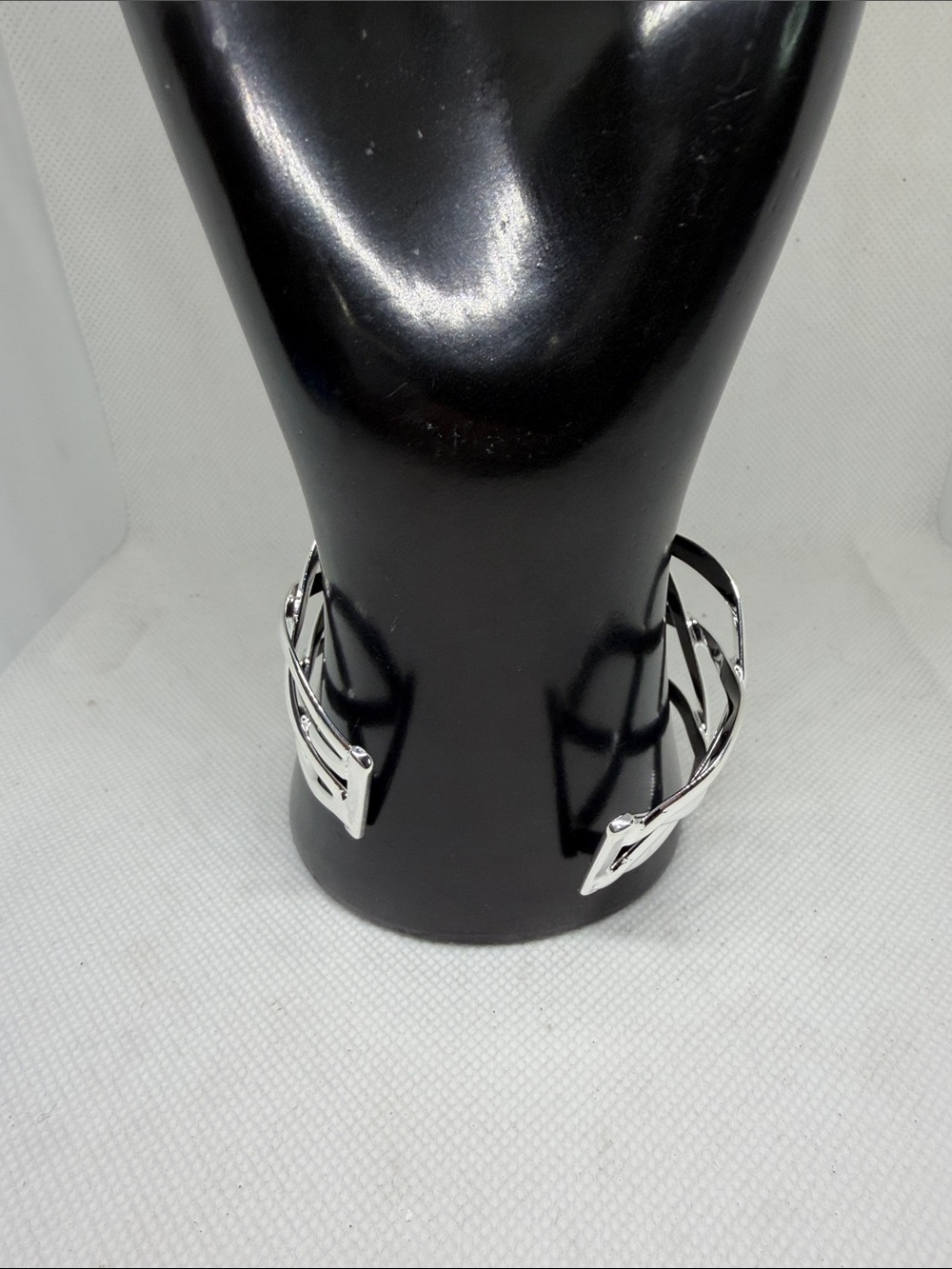 Sterling Silver Woven Pretzel Open Cuff Bracelet - Picture 3 of 8